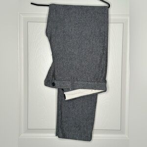 Men’s J. Crew stretch grey twill slim pants 33x32